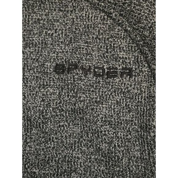 Spyder 1/4 Zip Sweater Men's Sz XL Black/Gray Pullover Performance Embroider NWT - Picture 4 of 7